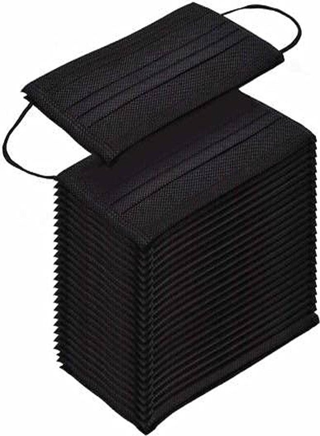 WELLSTAR 3 PLY Disposable Mask,Export Quality Non Woven Breathable Mask With Comfortabel Earloop & Nose Pin 100 Blue And 100 Black Colour Pack of 200 - Image 4